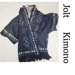 JOLT Sheer Boho Kimono LG/XL